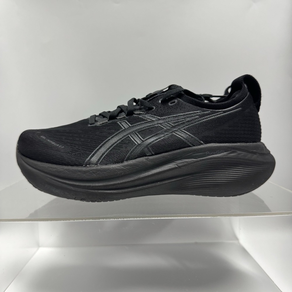 Asics GEL-Nimbus 27 Triple Black Running Shoes Sneaker 1012B753 Women's Size 9.5